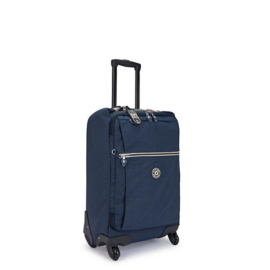 Kipling Darcey Small Printed Carry-On Rolling Koffers Blauw | NL 1474YX